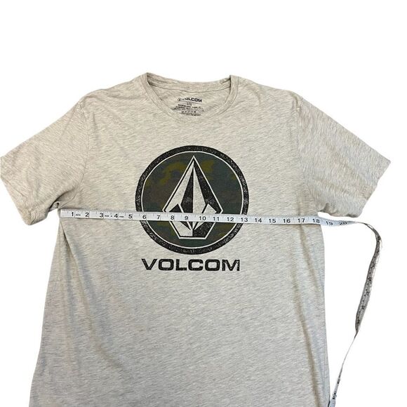 MENS VOLCOM Tan Cotton Graphic Short Sleeve Tee Shirt L - Picture 5 of 7